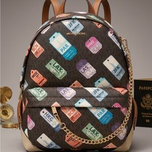 Michael Kors Slater Medium Printed Signature Logo Backpack